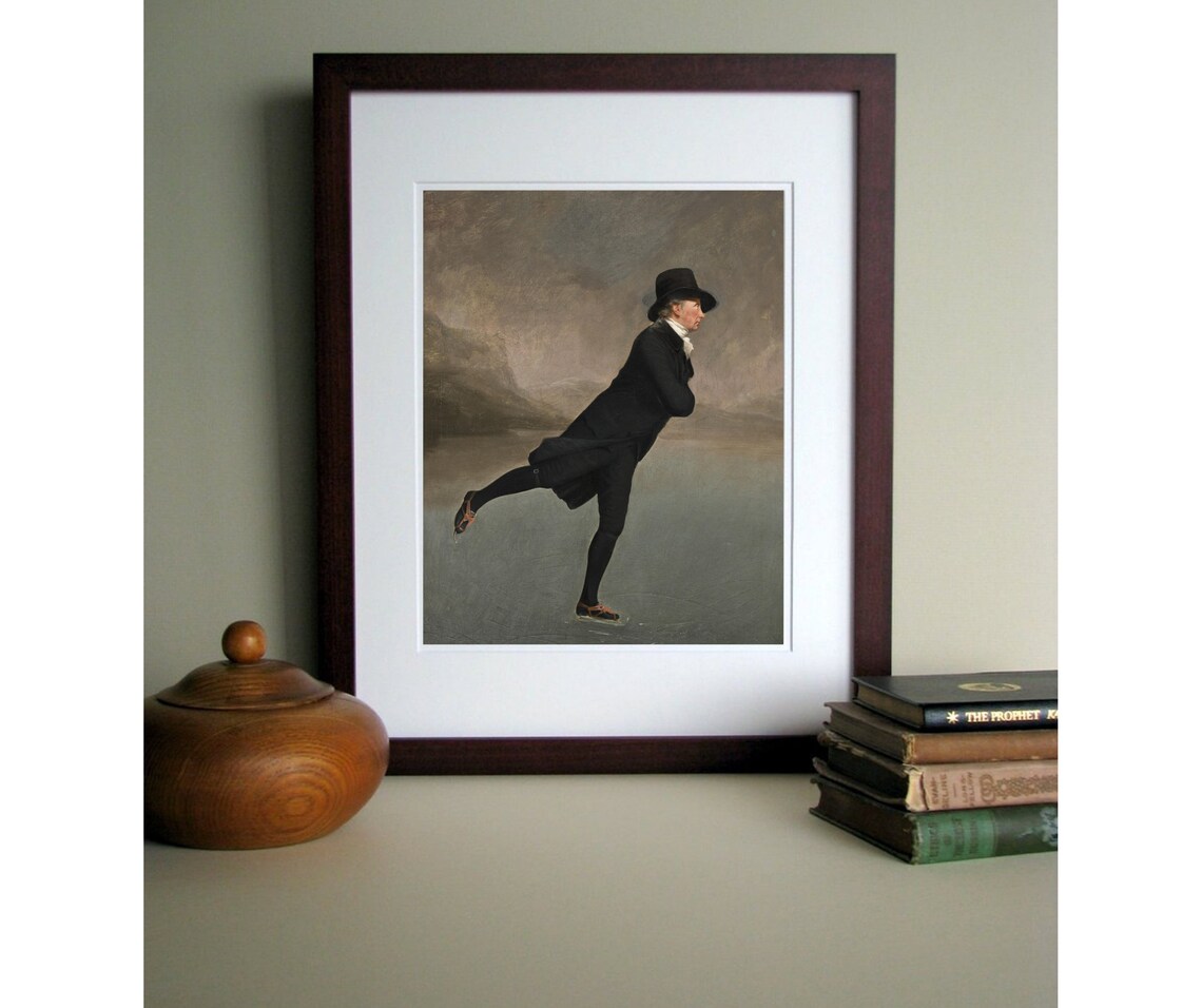 Skating Gentleman Vintage Man Portrait Art Print - Image 3