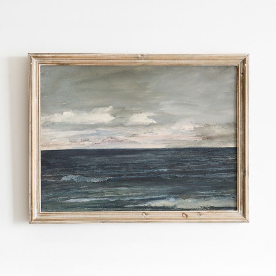 Jersey Coast Vintage Coastal Seascape Art Print