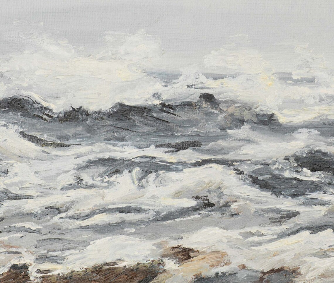White Caps Vintage Seascape Art Print, Ocean Waves - Image 2