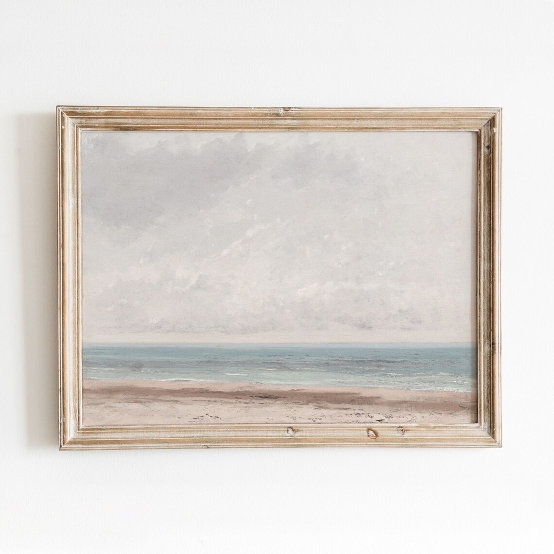 Muted Beachscape Vintage Coastal Nursery Art Print