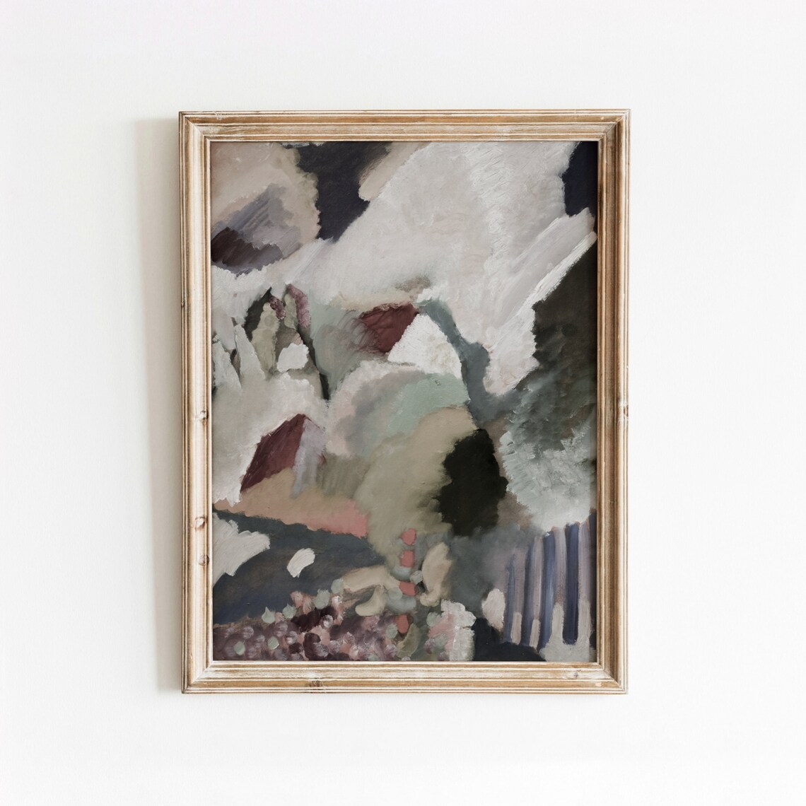 Village Abstract Vintage Contemporary Art Print