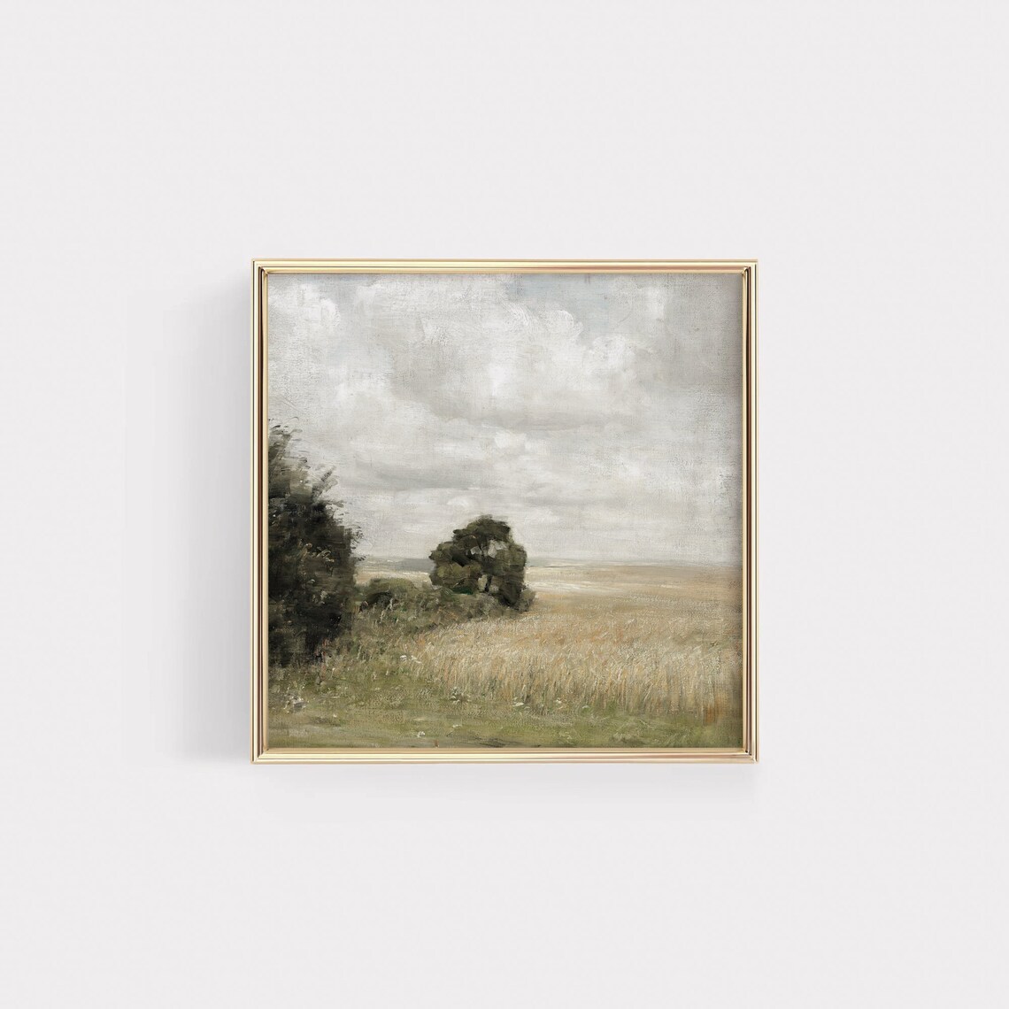 Field View Vintage Danish Landscape Art Print - Image 3