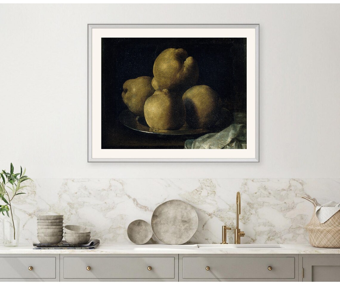 Quince Still Life Vintage Fruit Art Print - Image 3