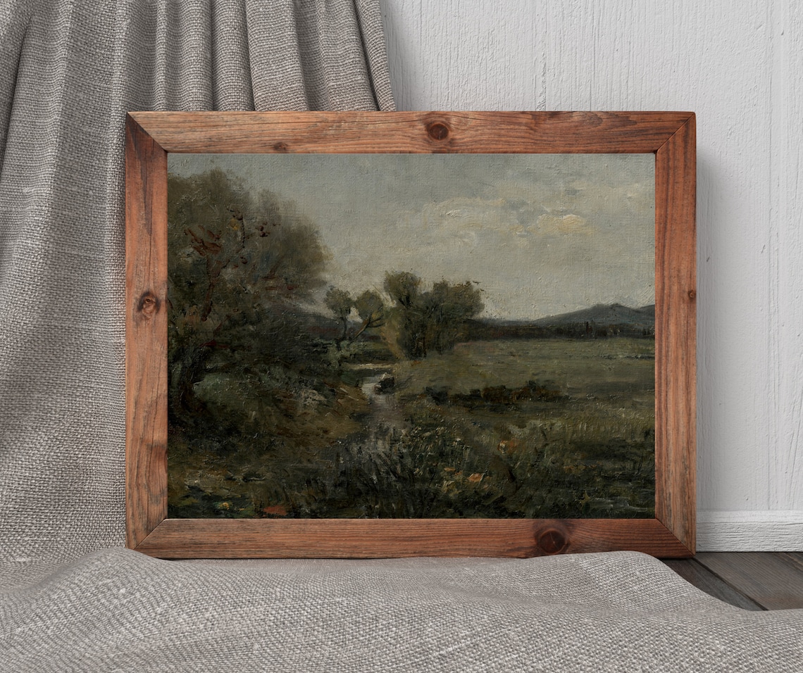 Evening Landscape Vintage Countryside Art Print - Image 2