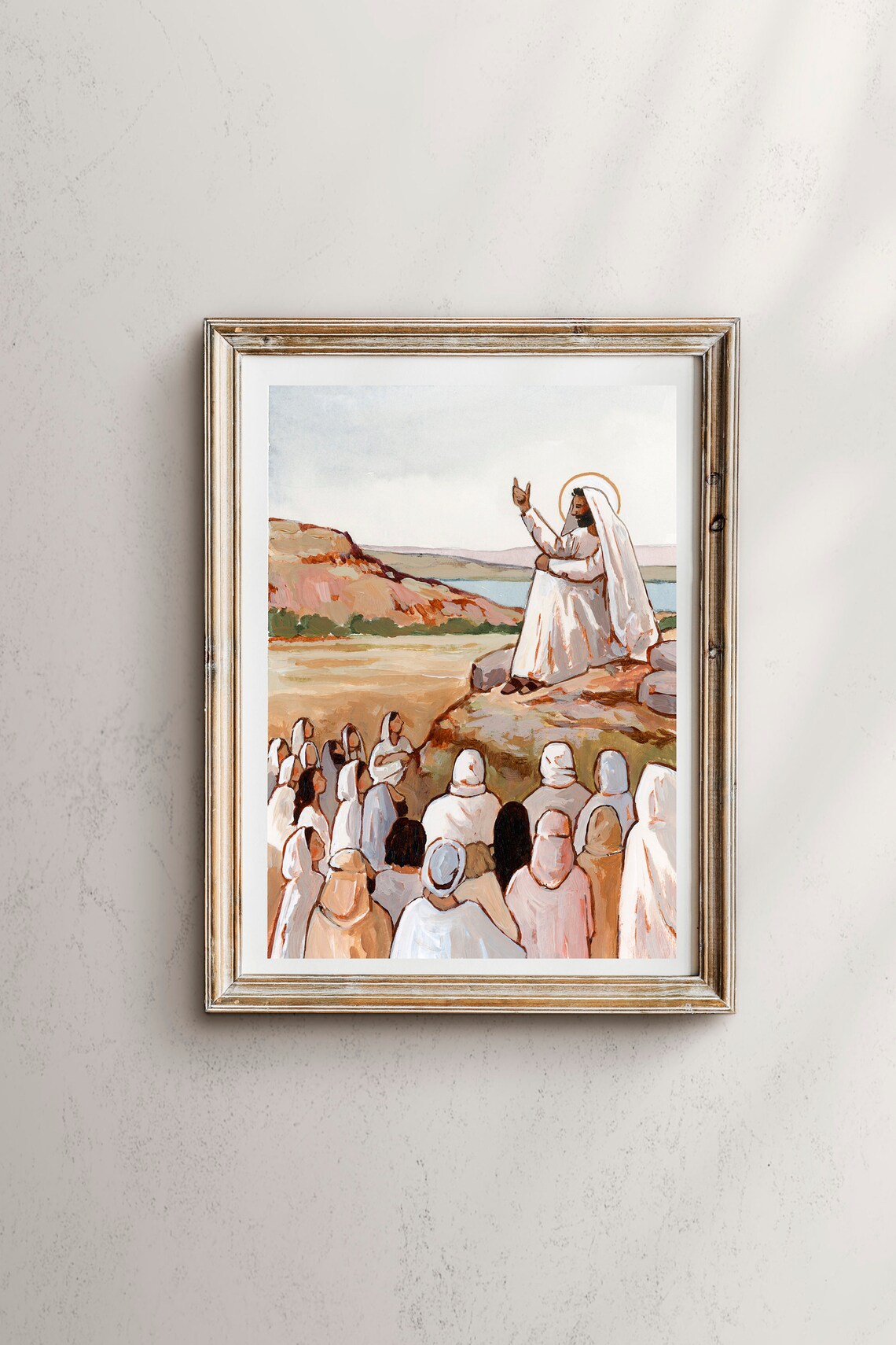 Jesus Teaching Holy Tuesday, Christian Art Print