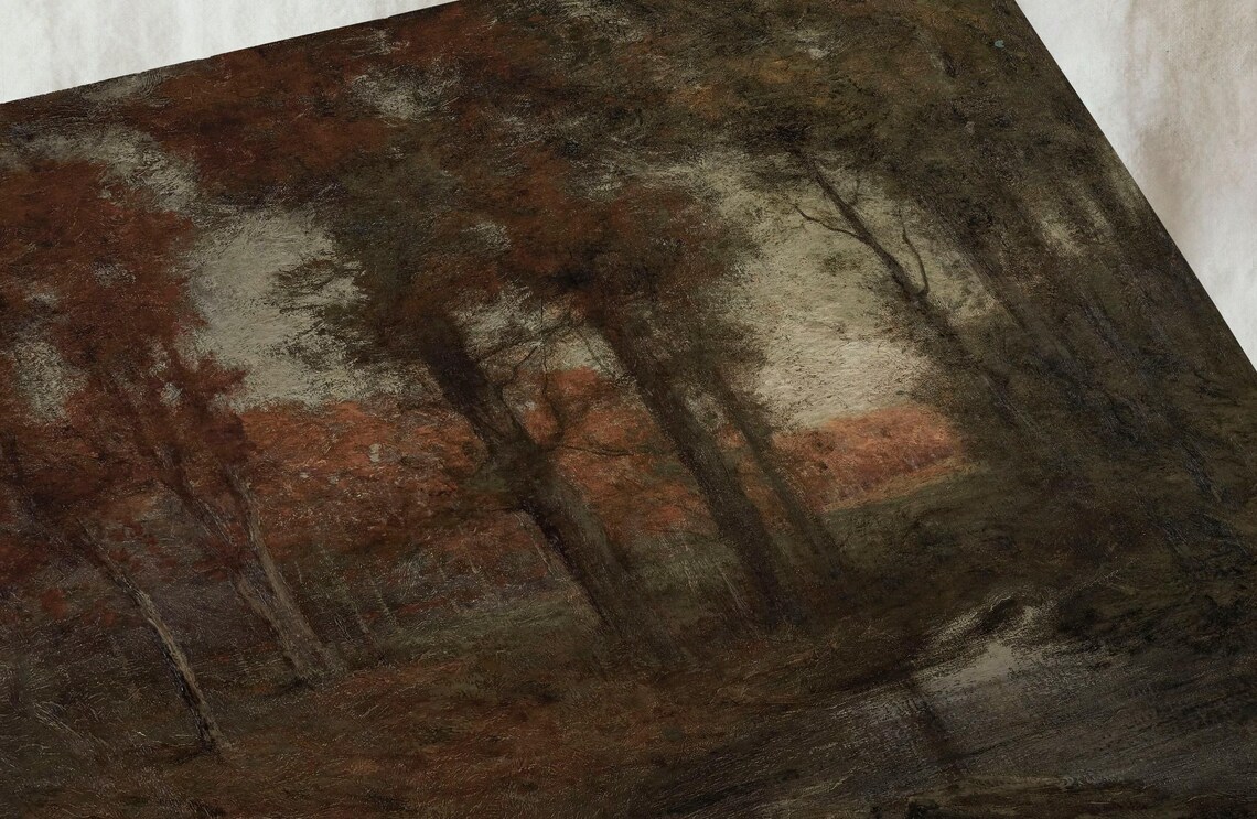 Vintage Country Landscape Art Print, Rustic Autumn Mood - Image 2