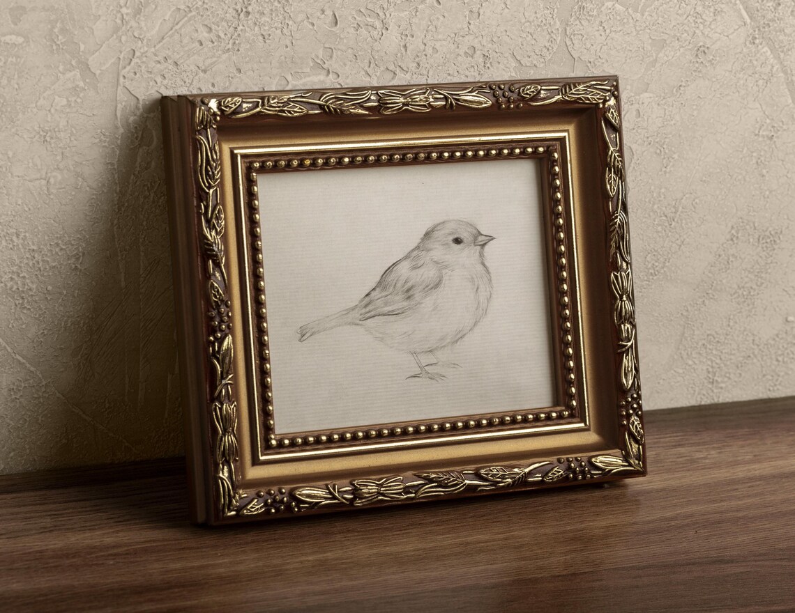 Minimalist Bird Sketch Print, Neutral Nursery Decor - Image 3