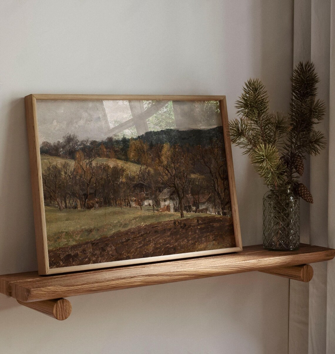 Rustic Autumn Country Landscape, Vintage Art Print - Image 2