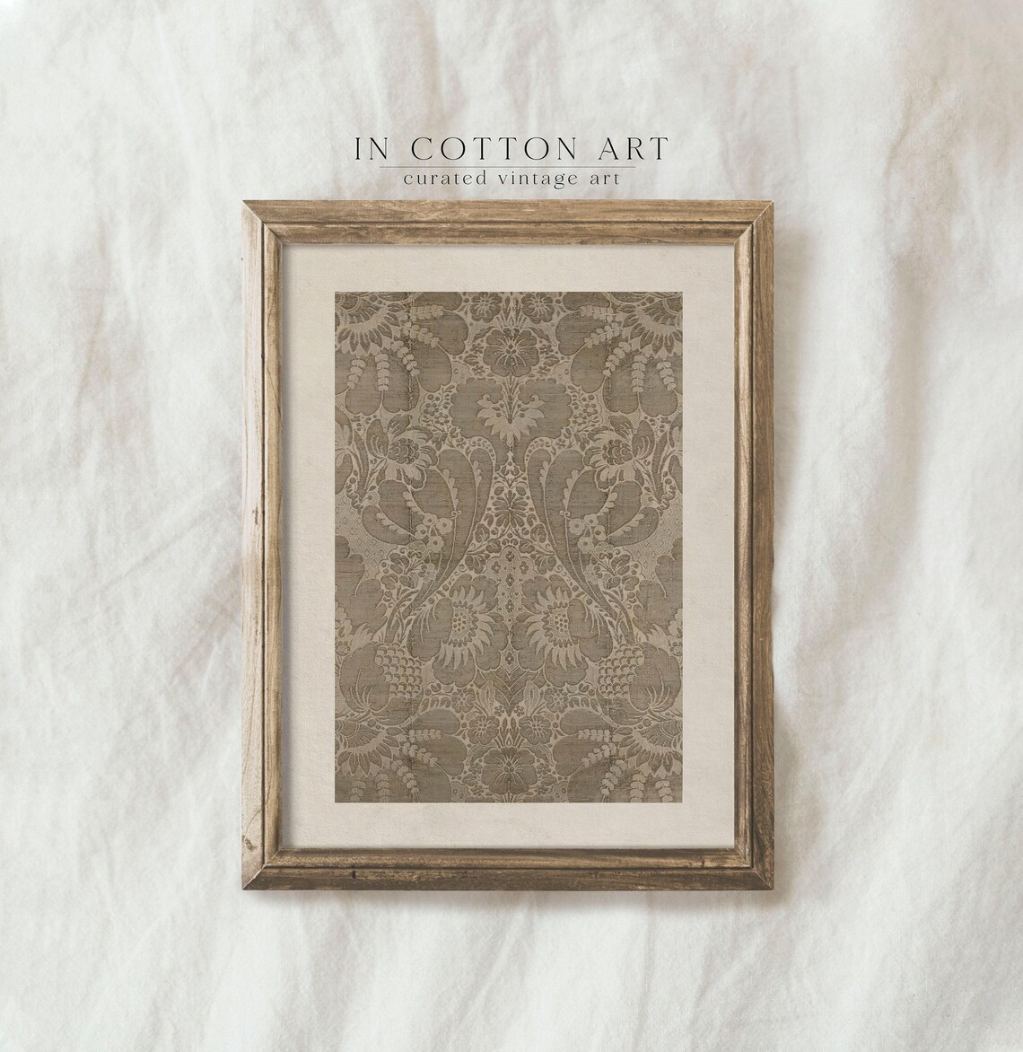 Vintage Neutral Botanical Tapestry Art Print, Eclectic Decor - Image 3