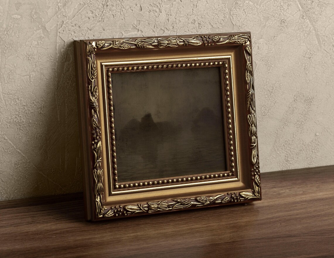 Vintage Dark Abstract Seascape Landscape Art Print - Image 3
