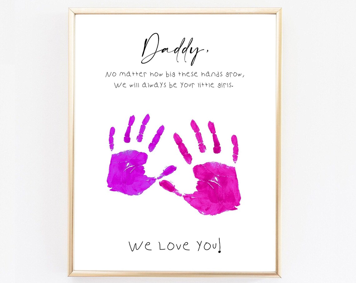No Matter How Big These Hands Handprint Keepsake Art Print