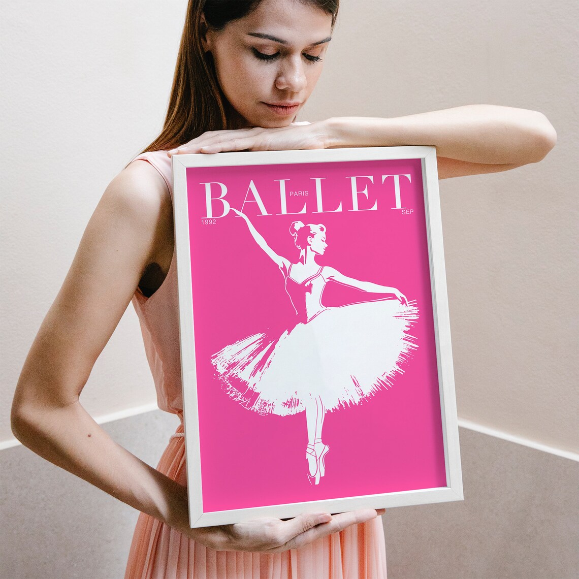 Ballet Paris 1992 Magazine Cover Pink Ballerina Dancer Poster - Image 5