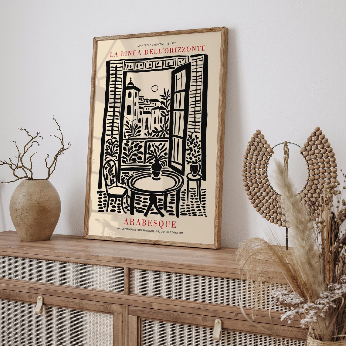 Italian Landscape Art Print Black Ink Poster Of Mediterranean Balcony View Vintage Italy Illustration Retro Italian Home Airbnb Decor - Image 5