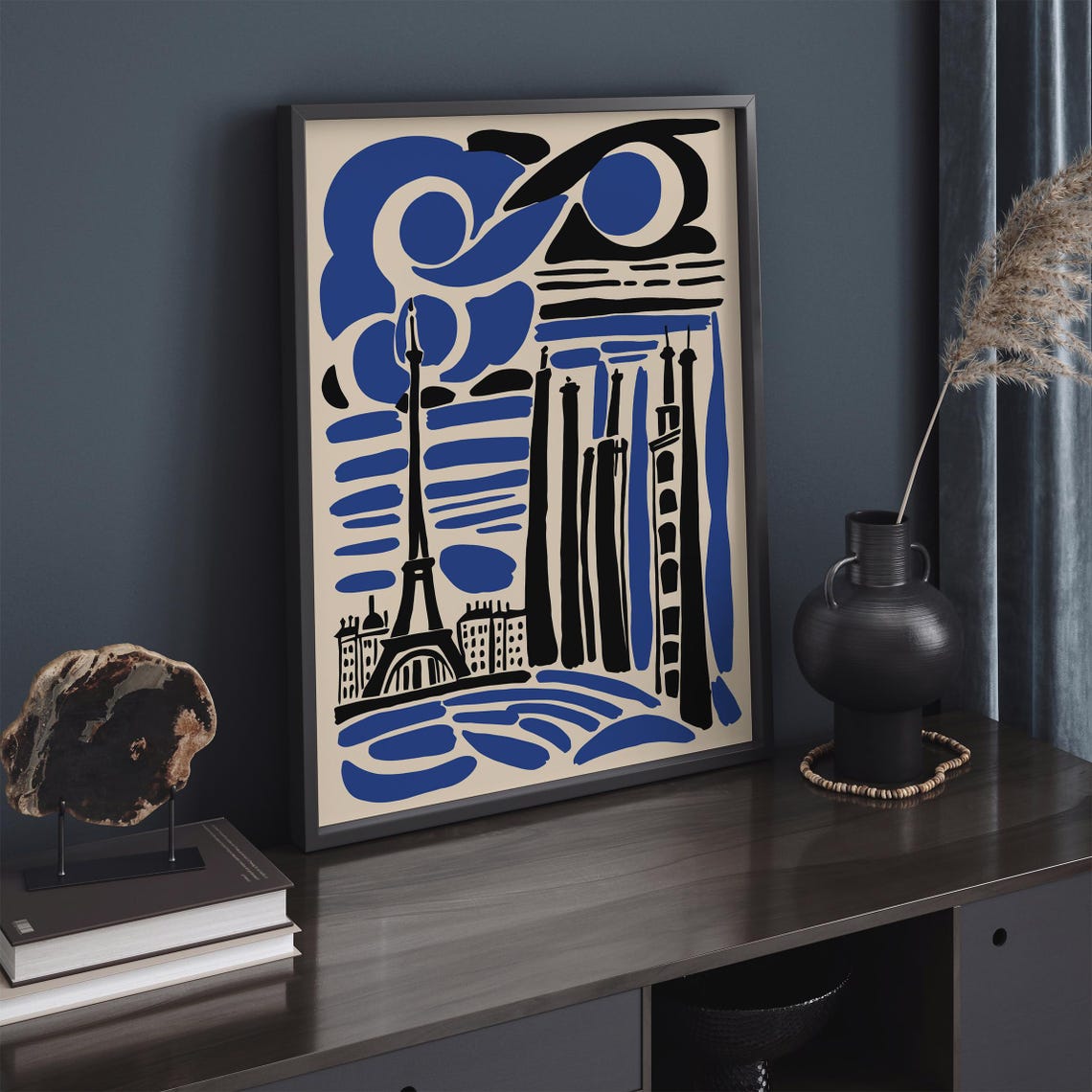 Paris Eiffel Tower Abstract Colorful French Cityscape Art Poster - Image 5