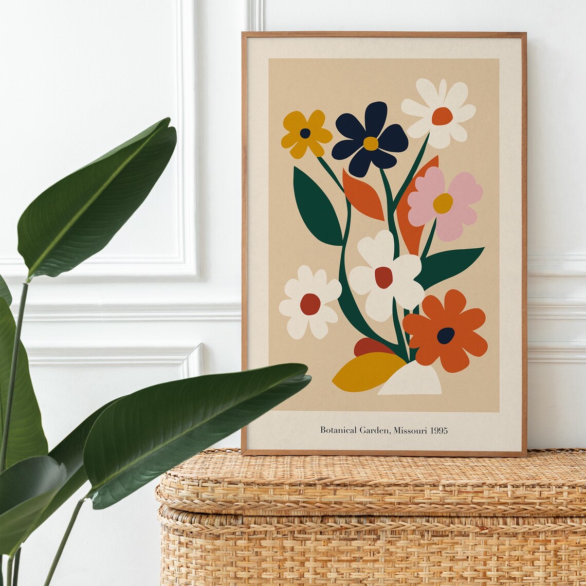 Botanical Garden Missouri 1995 Colorful Floral Bouquet Poster - Image 3