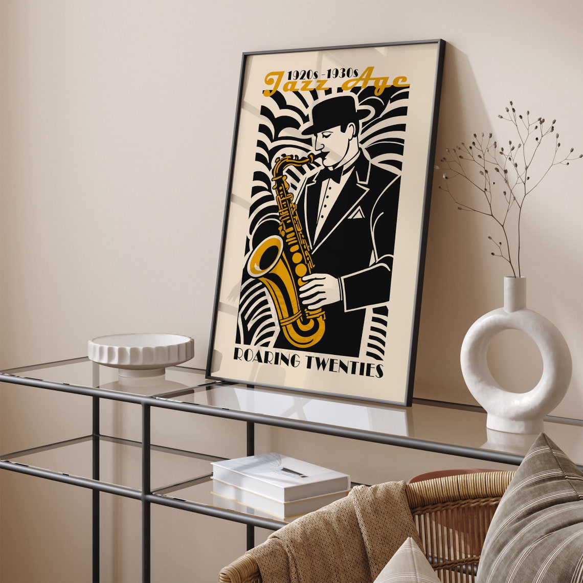 Jazz Age 1920s 1930s Saxophone Player Roaring Twenties Poster - Image 4