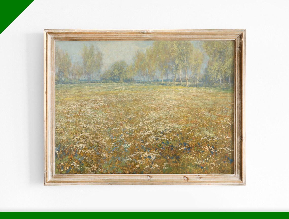 Spring Rustic Meadow Flowers, Vintage Decoration
