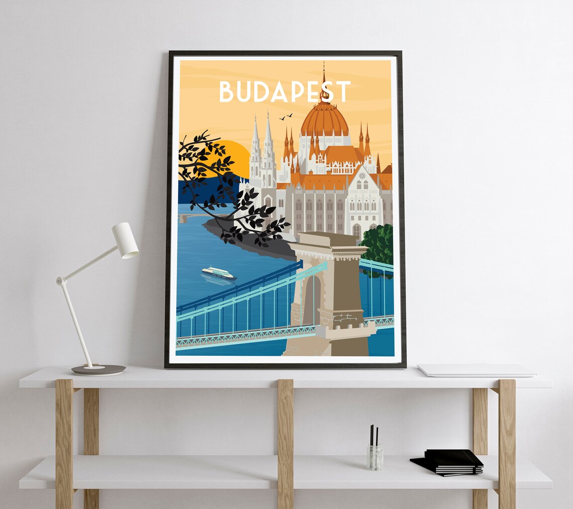 Budapest Travel Poster, Hungary City Art Print - Image 2