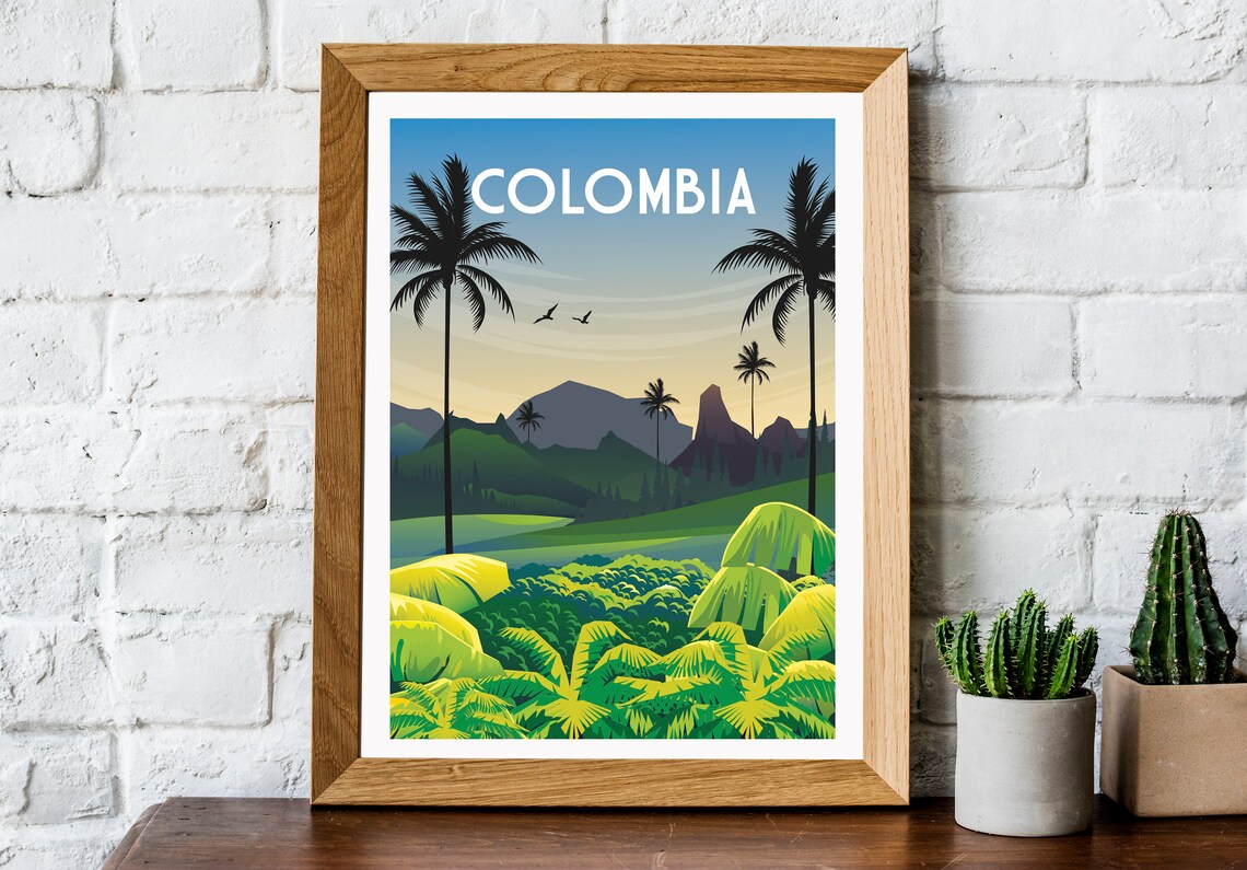 Colombia Vintage Travel Poster, Retro Poster Print - Image 2
