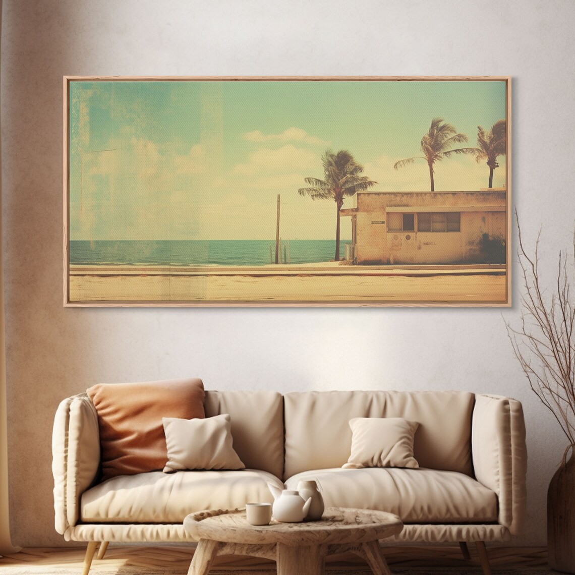 Florida Beach Vintage Polaroid Photo Retro Palm Trees Ocean Vaporwave Wall Art Print - Image 4