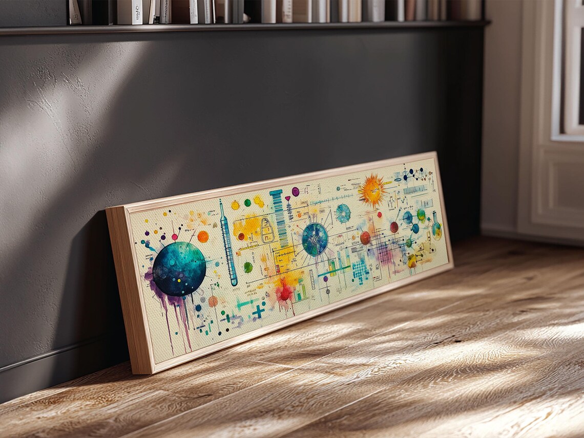 Science Art With Abstract Diagrams Wall Art Print - Image 2
