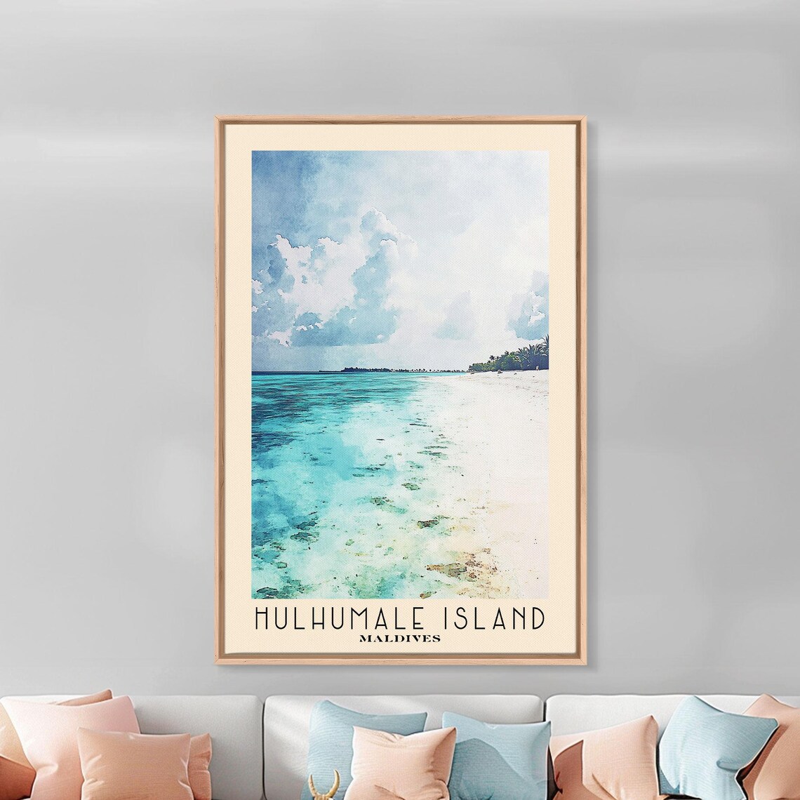 Hulhumale Island Maldives Turquoise Lagoon White Sand Beach Poster - Image 3