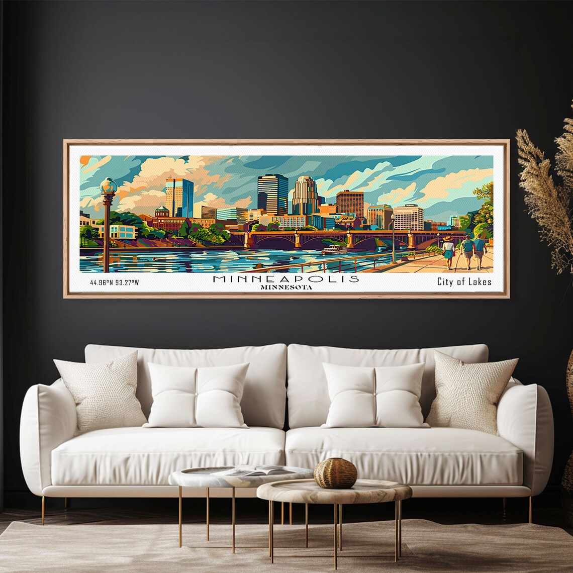 Minneapolis Minnesota Mid-Century Modern Travel Poster - Image 5