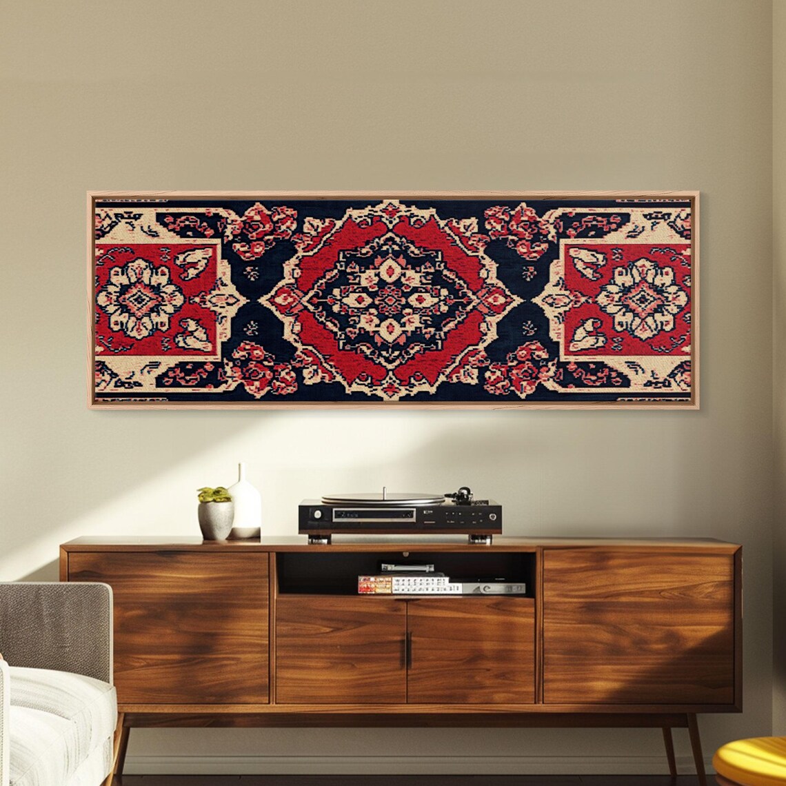 Vintage Textile Tapestry Print, Panoramic Art Print - Image 6