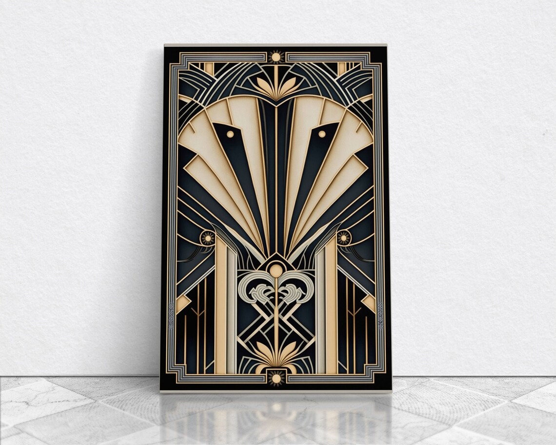 Midcentury Modern Abstract Art Deco Wall Art Print - Image 5