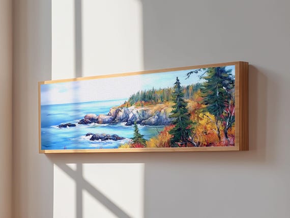 Acadia National Park Watercolor Landscape Art Print