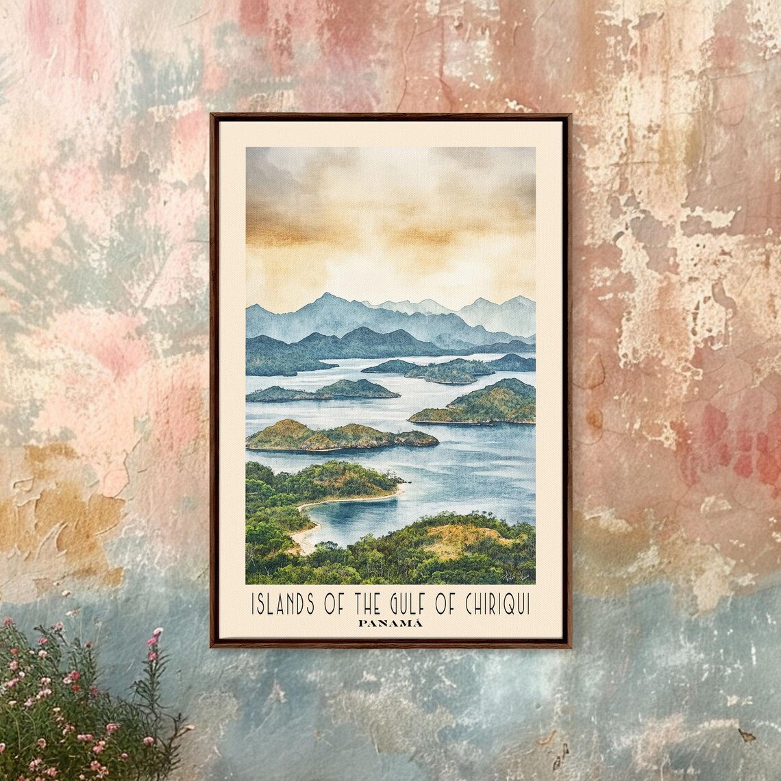 Islands Of The Gulf Of Chiriqui Watercolor Poster - Image 4