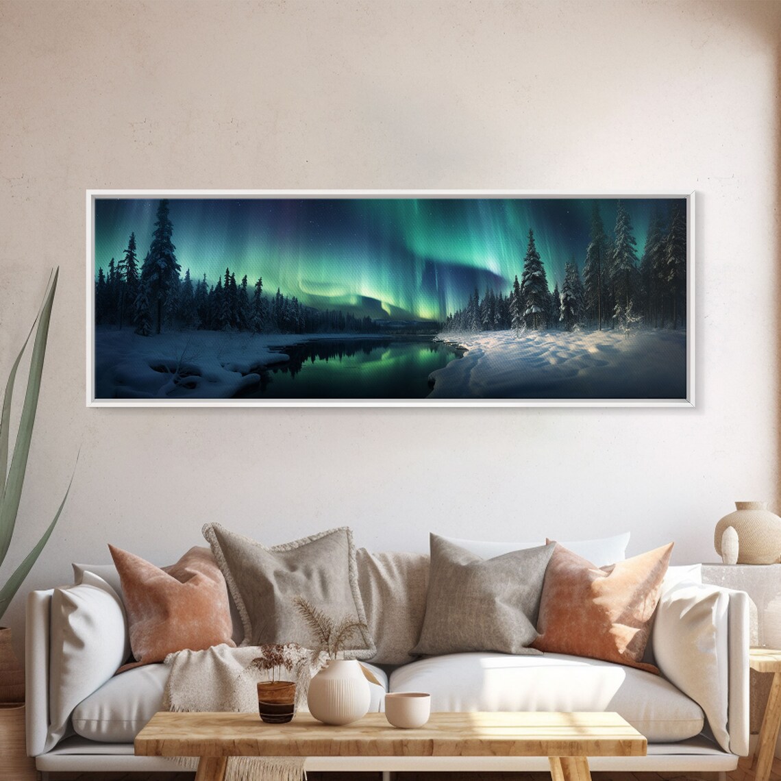Northern Lights Forest Landscape, Aurora Borealis Art Print - Image 5