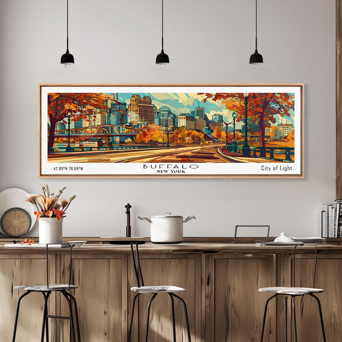 Buffalo New York Mid Century Pop Art Travel Poster - Image 2