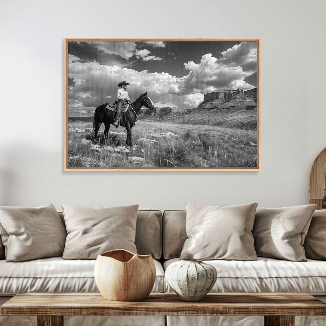 Arizona Cowboy Black And White Photography Print Framed Print Or Metal Art Western Decor Country Art Living Room Art - Image 4
