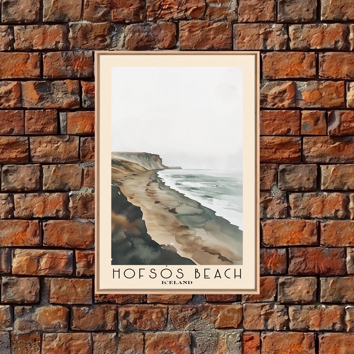 Hofsos Beach Iceland Misty Volcanic Cliffs Moody Shoreline Poster - Image 5