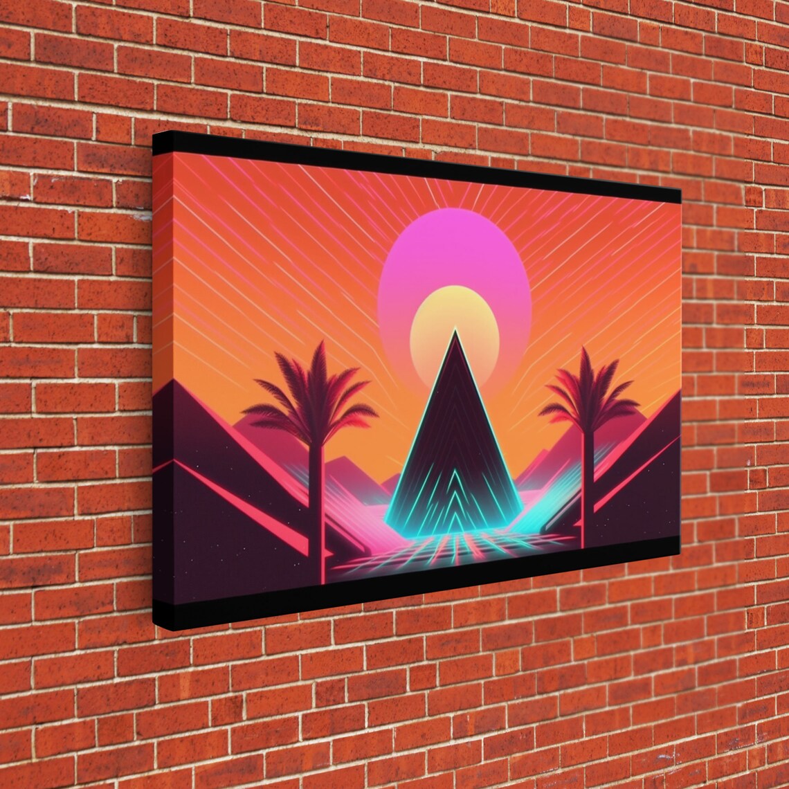 Vaporwave Cityscape Night, Purple Travel Poster - Image 3