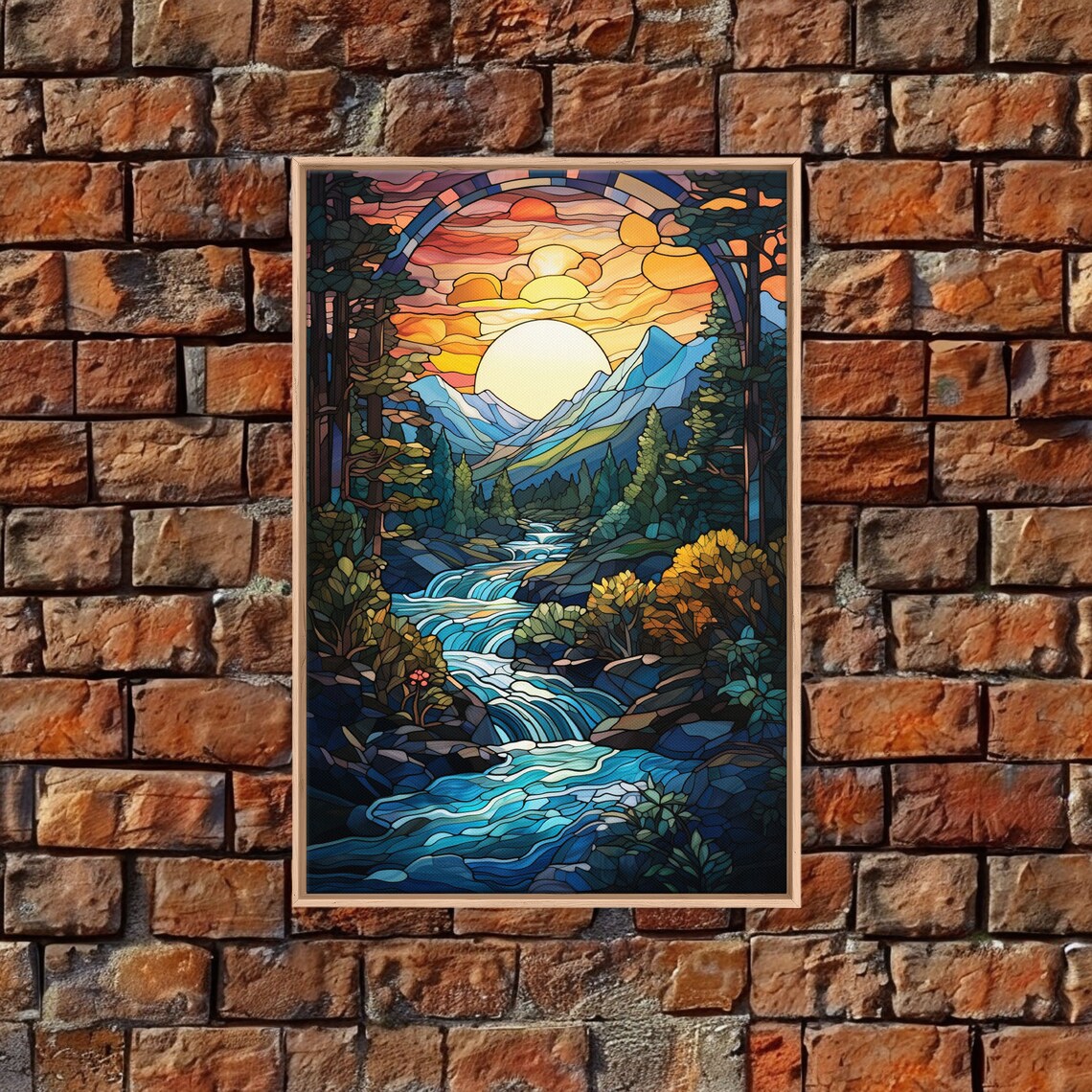Abstract Forest River Art Print, Nature Wall Decor - Image 5