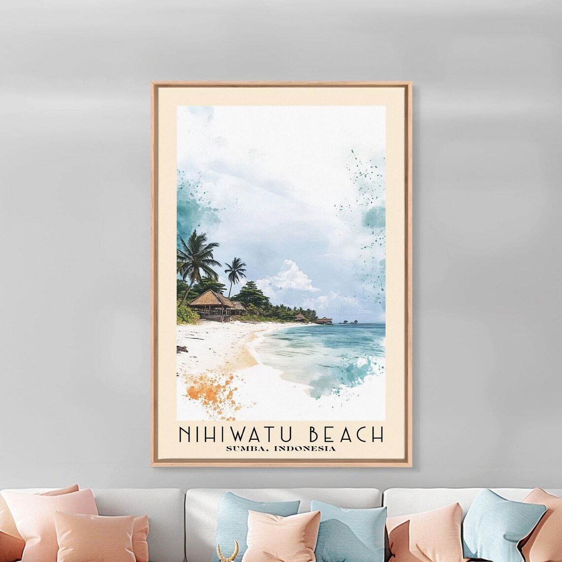 Nihiwatu Beach Sumba Indonesia Palm Beach Hut White Sand Poster - Image 3