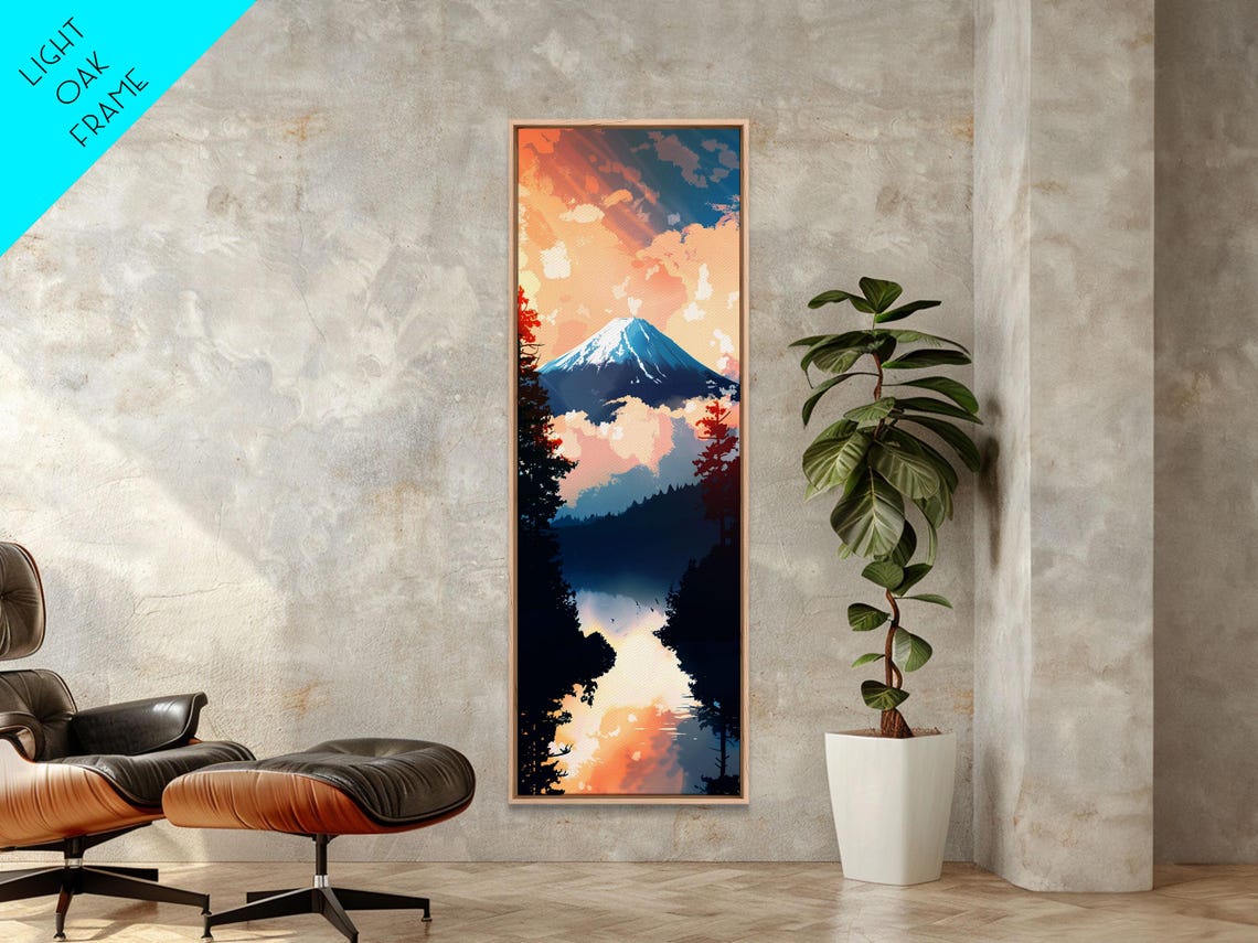 Mount Fuji Above Clouds With Lake Reflection At Sunrise Travel Poster - Image 3