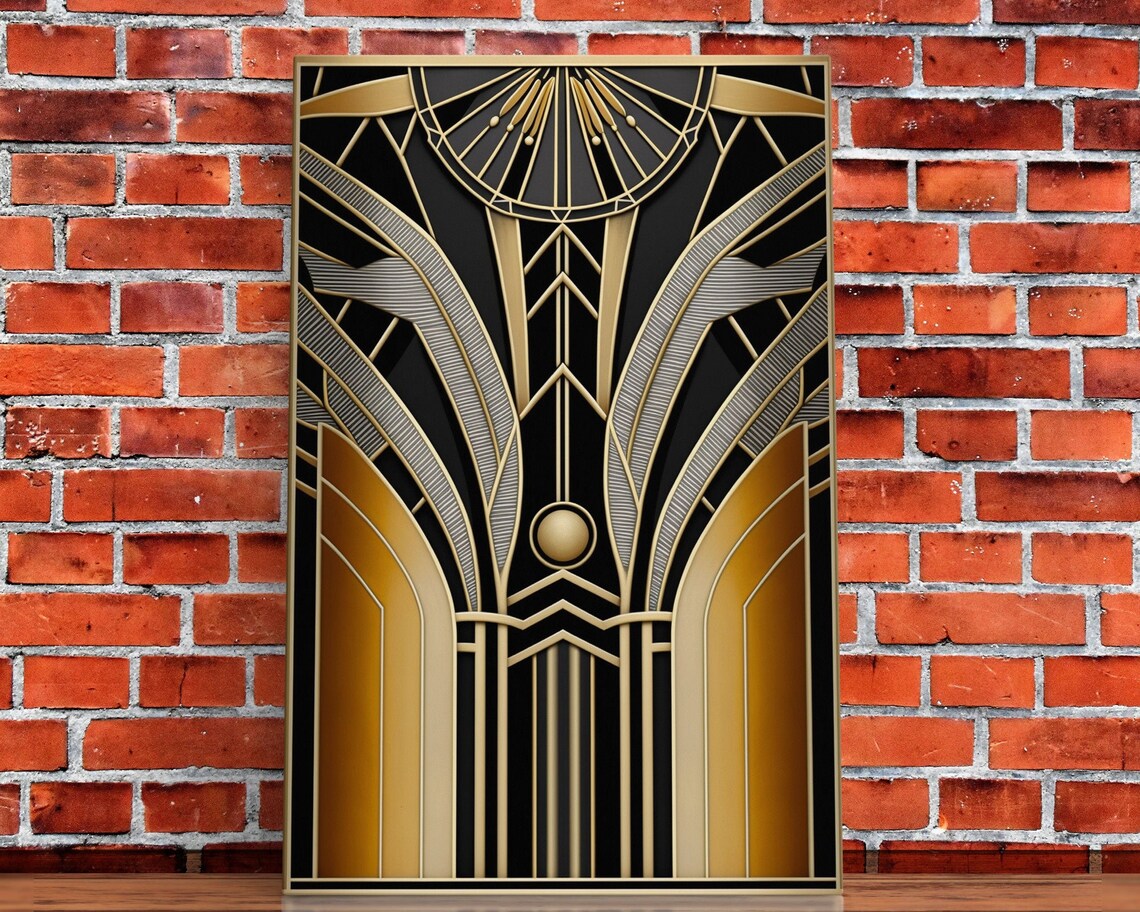 Art Deco Pattern Abstract Art Print, Vintage Retro - Image 5