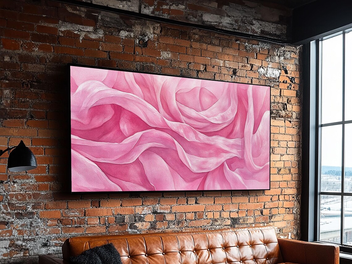 Soft Pink Rose Petals Close Up Macro Floral Watercolor Bloom Poster - Image 4