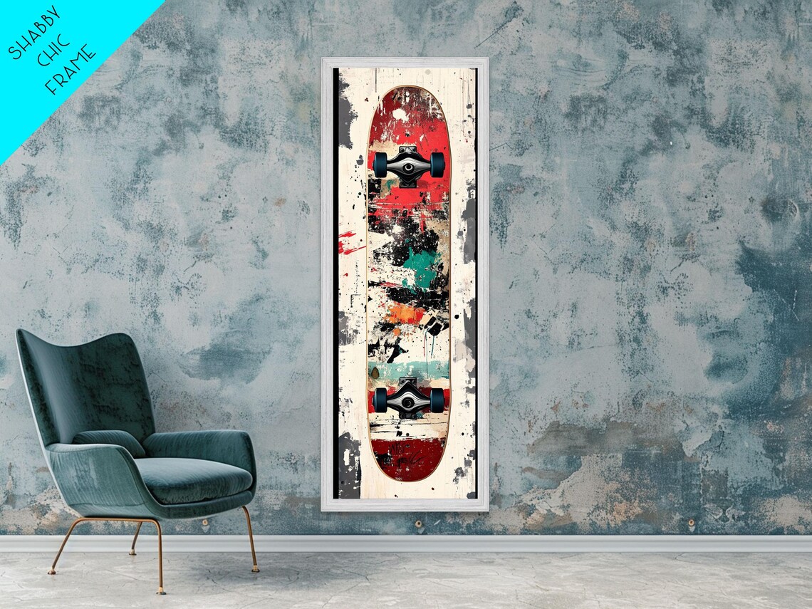 Vintage Skateboard Deck Abstract Graffiti Street Art Decor Poster - Image 4