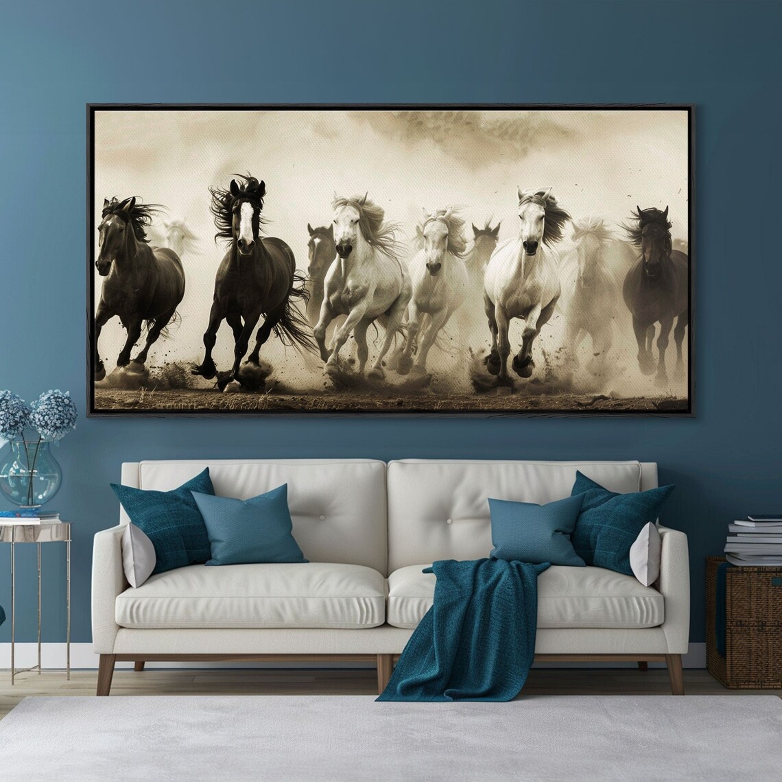 Majestic Running Horses, Western Wall Art Print - Image 2