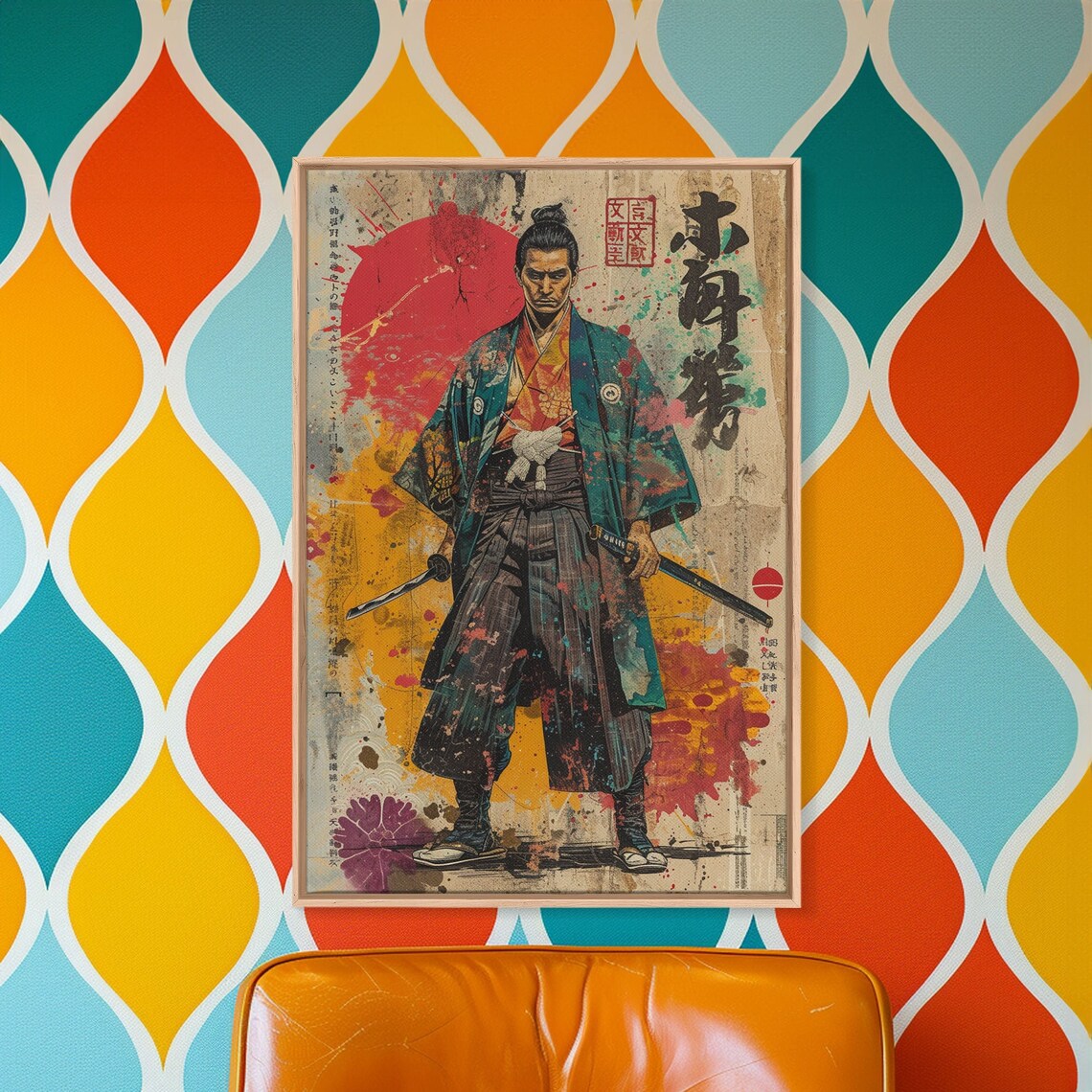 Abstract Samurai Japanese Poster Print, Cultural Wall Art - Image 3