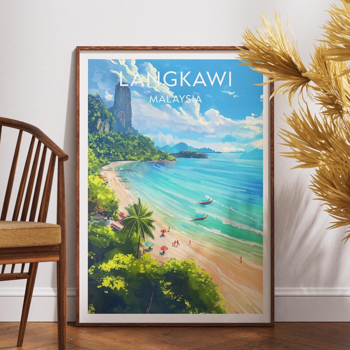Langkawi Travel Poster, Malaysia Asia