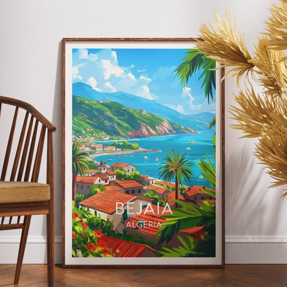 Bejaia Travel Print Algeria Poster Wall Art Africa