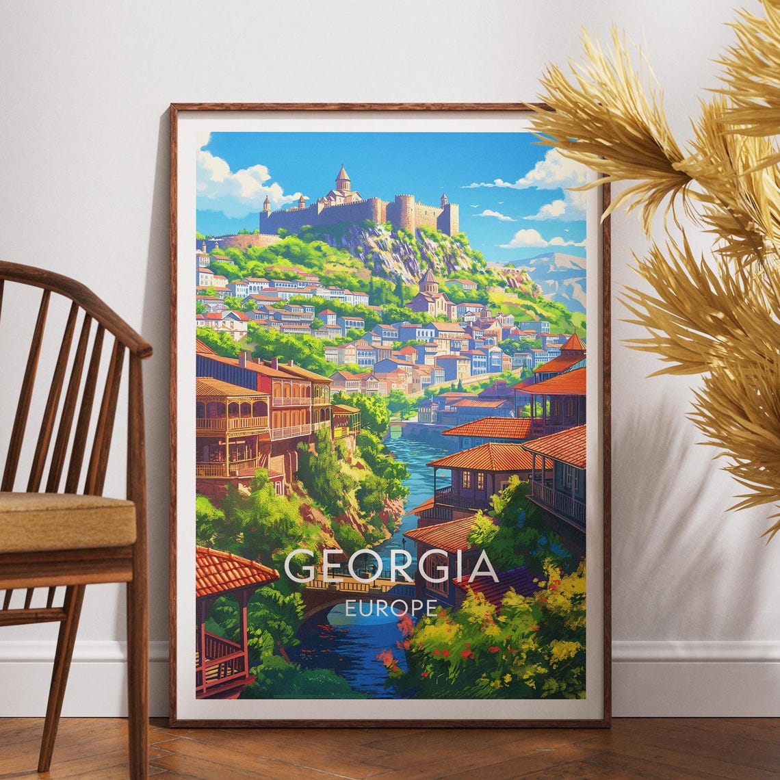 Georgia Travel Poster, Europe Tbilisi