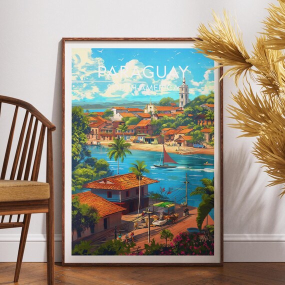 Paraguay Travel Print South America Poster Wall Art