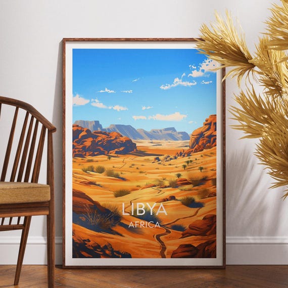 Libya Travel Print Africa Poster Wall Art Tripoli
