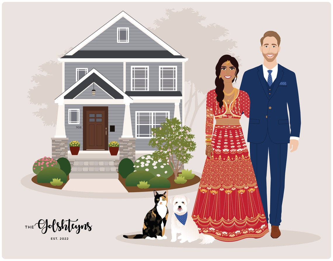 Personalized Family and Home Portrait - Image 2